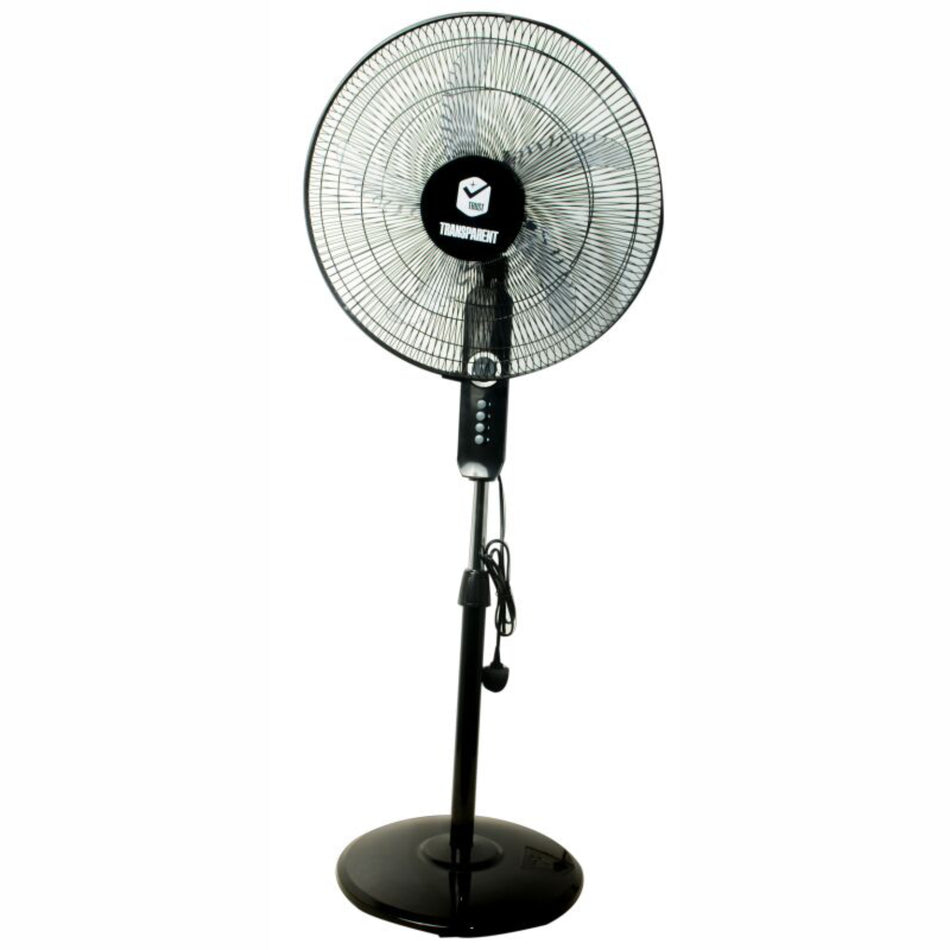 TRANSPARENT 18Inch Electric Non-Rechargeable Standing Fan(FS1801) - BLACK